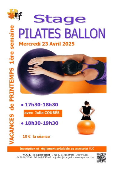 Stages Pilates Ballon 23 avril