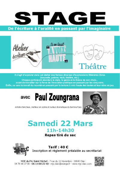 Stage samedi 22 mars