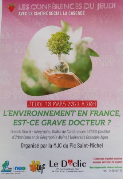 Conférence: L&#039;environnement en France est-ce grave Docteur ?
