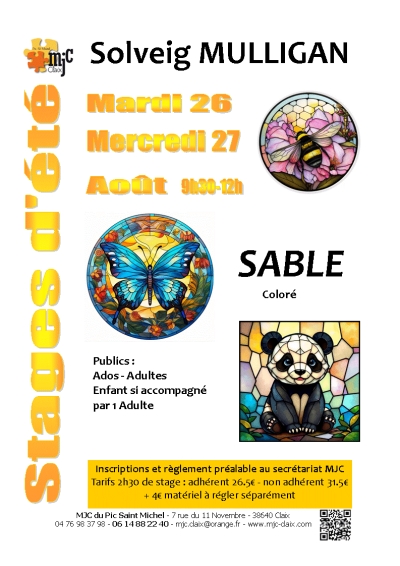 Stage Stable Coloré 26 et 27 août