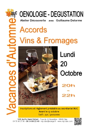 Dégustion Oenologie accords fromages &amp;vins