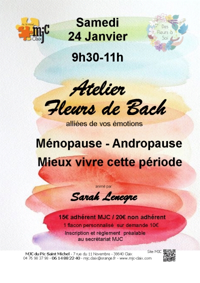Atelier Fleurs de Bach 24 janvier