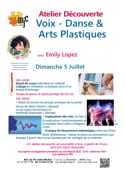 Atelier dimanche 5 juillet