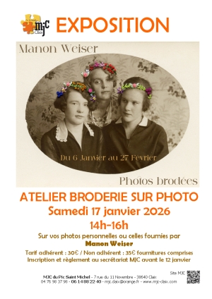 Expo &amp; Stage "Photos Anciennes Brodées"