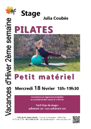 Pilates petit matériel mercredi 18 février