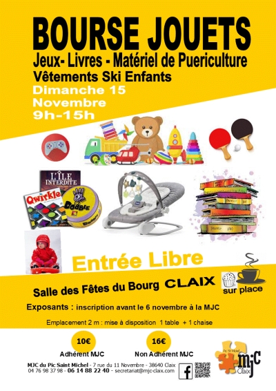 BOURSE AUX JOUETS 15 NOVEMBRE