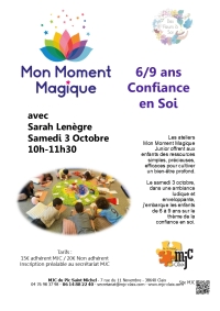 Atelier MMM : Confiance en soi 6/9 ans
