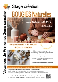 Stage création : Bougies Naturelles