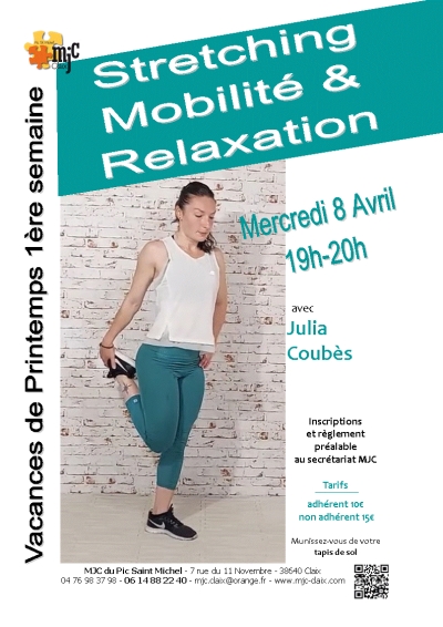 Stretching - Mobilité &amp; Relaxation 8 avril 19h