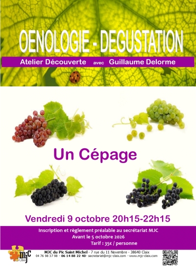 Oenologie-Dégustation 9 octobre